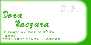 dora maczura business card